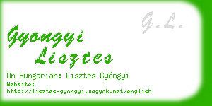 gyongyi lisztes business card
