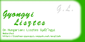 gyongyi lisztes business card